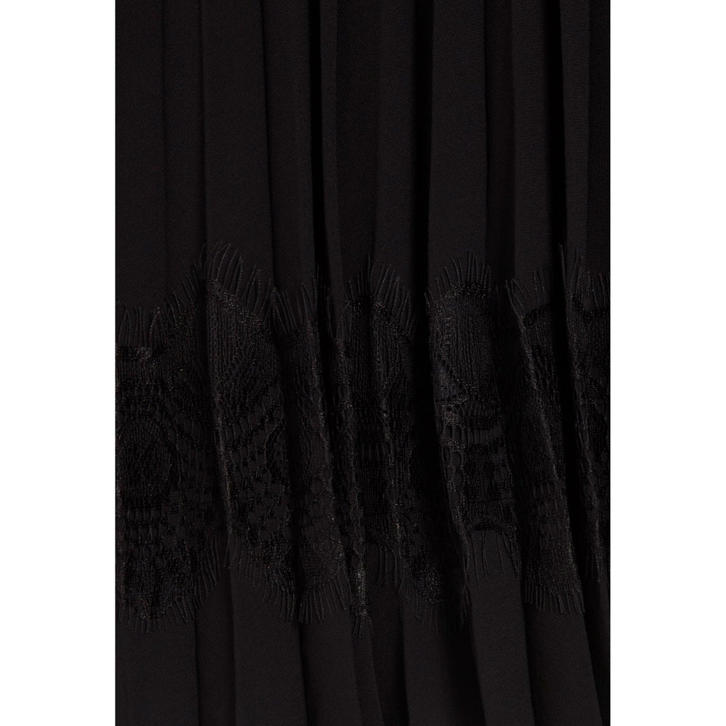 Short Black Pleated Twist Dress