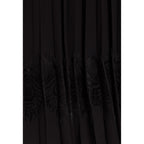Short Black Pleated Twist Dress