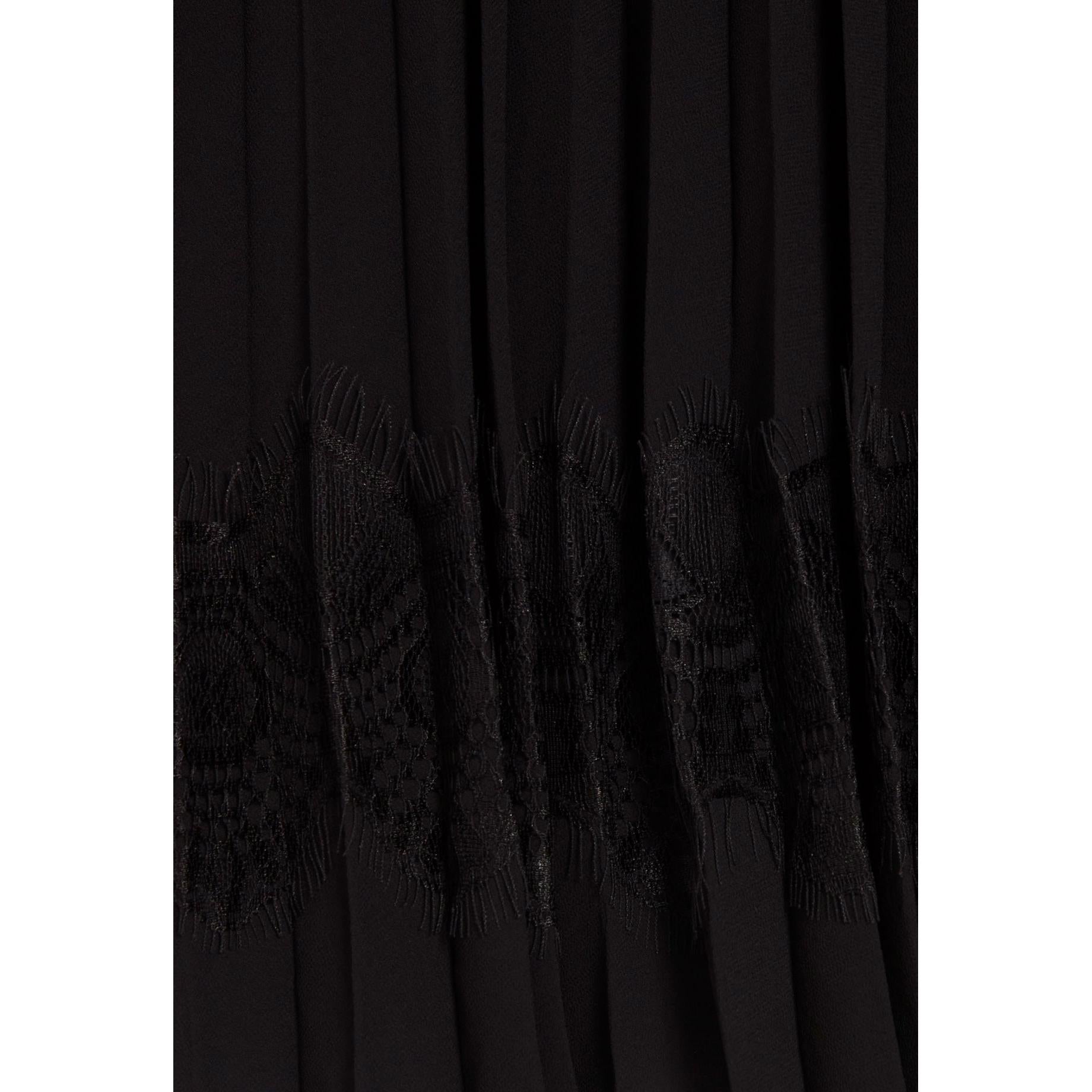 Short Black Pleated Twist Dress