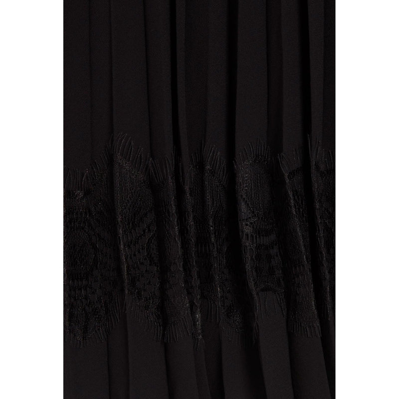 Robe Twist Courte Plissée Noire