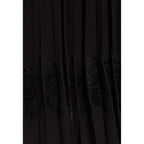 Black Pleated Short Twist Dress