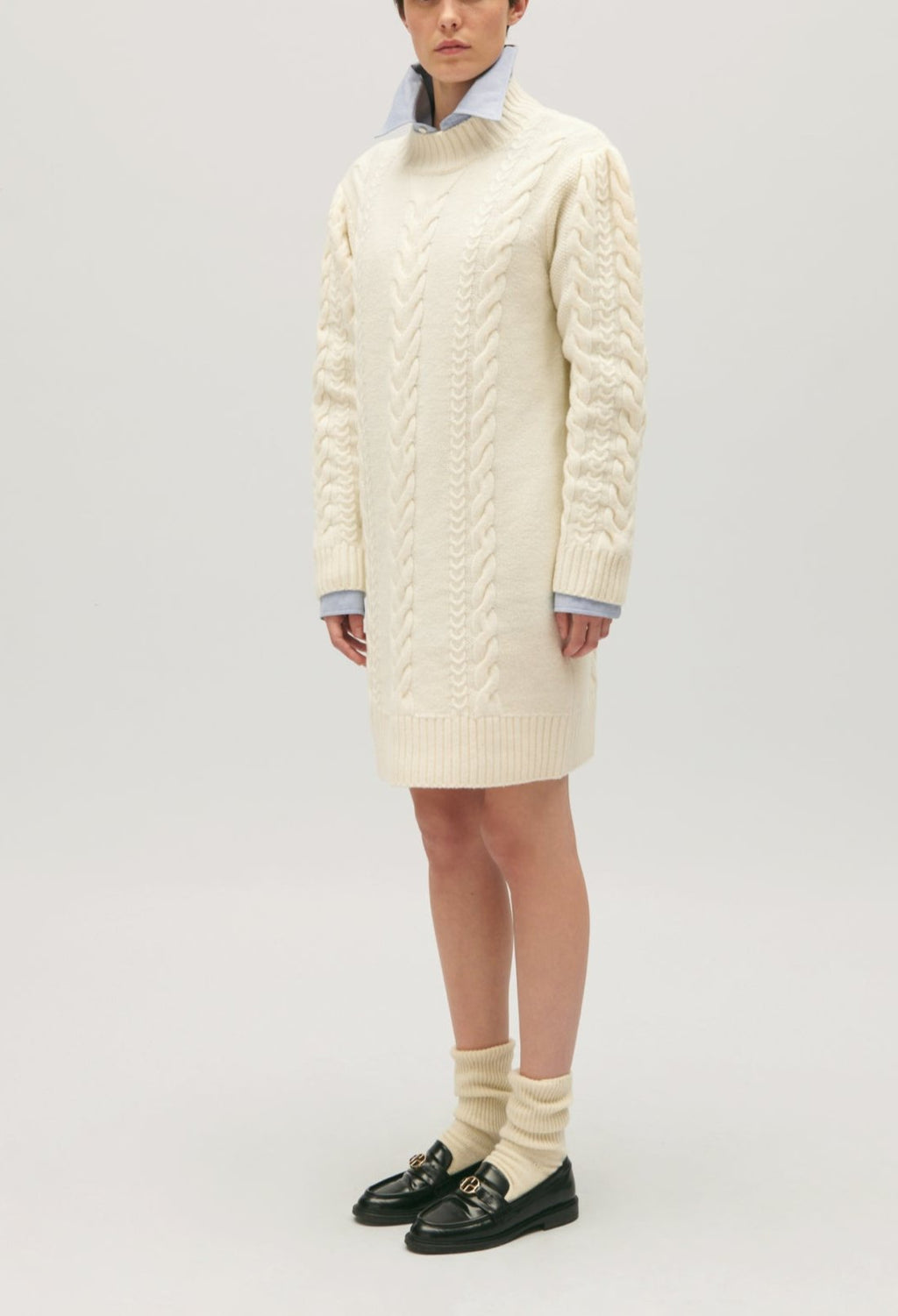 Knitted Dress - Mansoura - Ecru