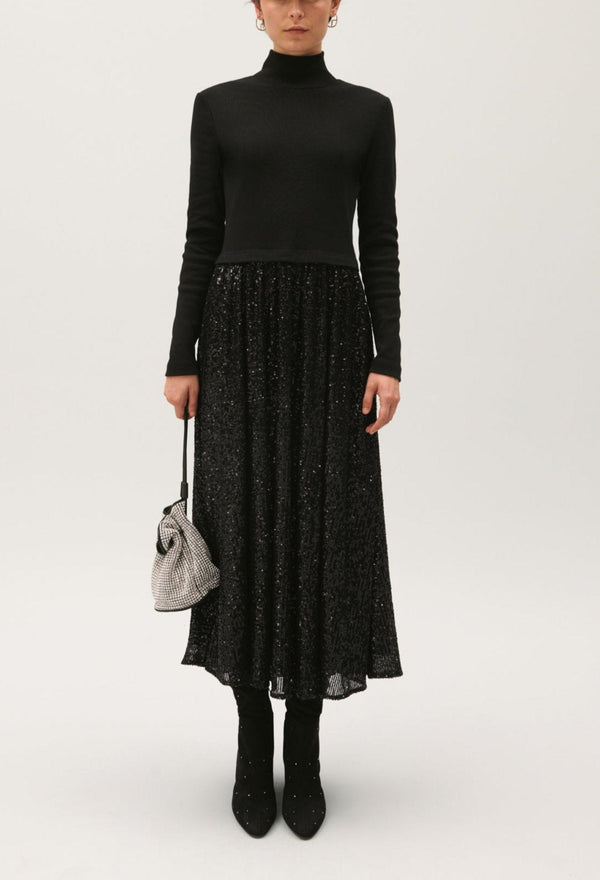 Knitted Dress - Telisequin - Black