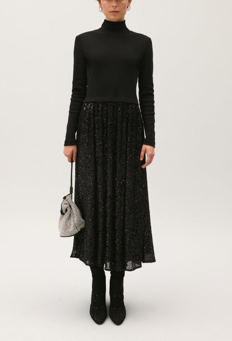 Knitted Dress - Telisequin - Black