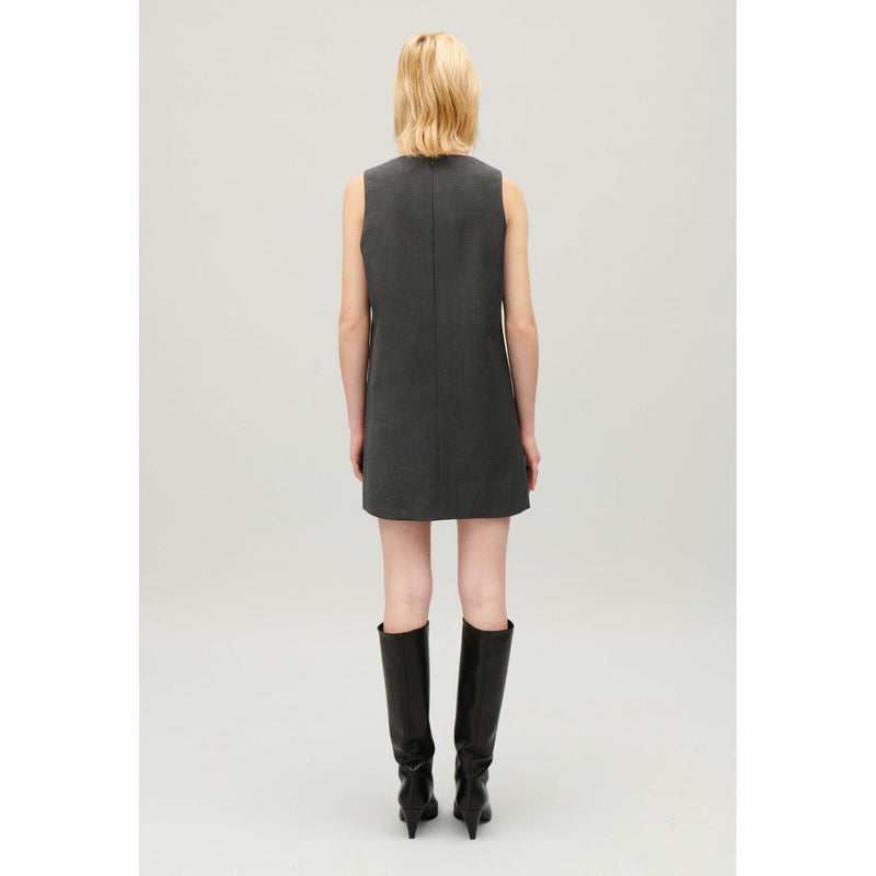 Robe Courte Gris Chiné