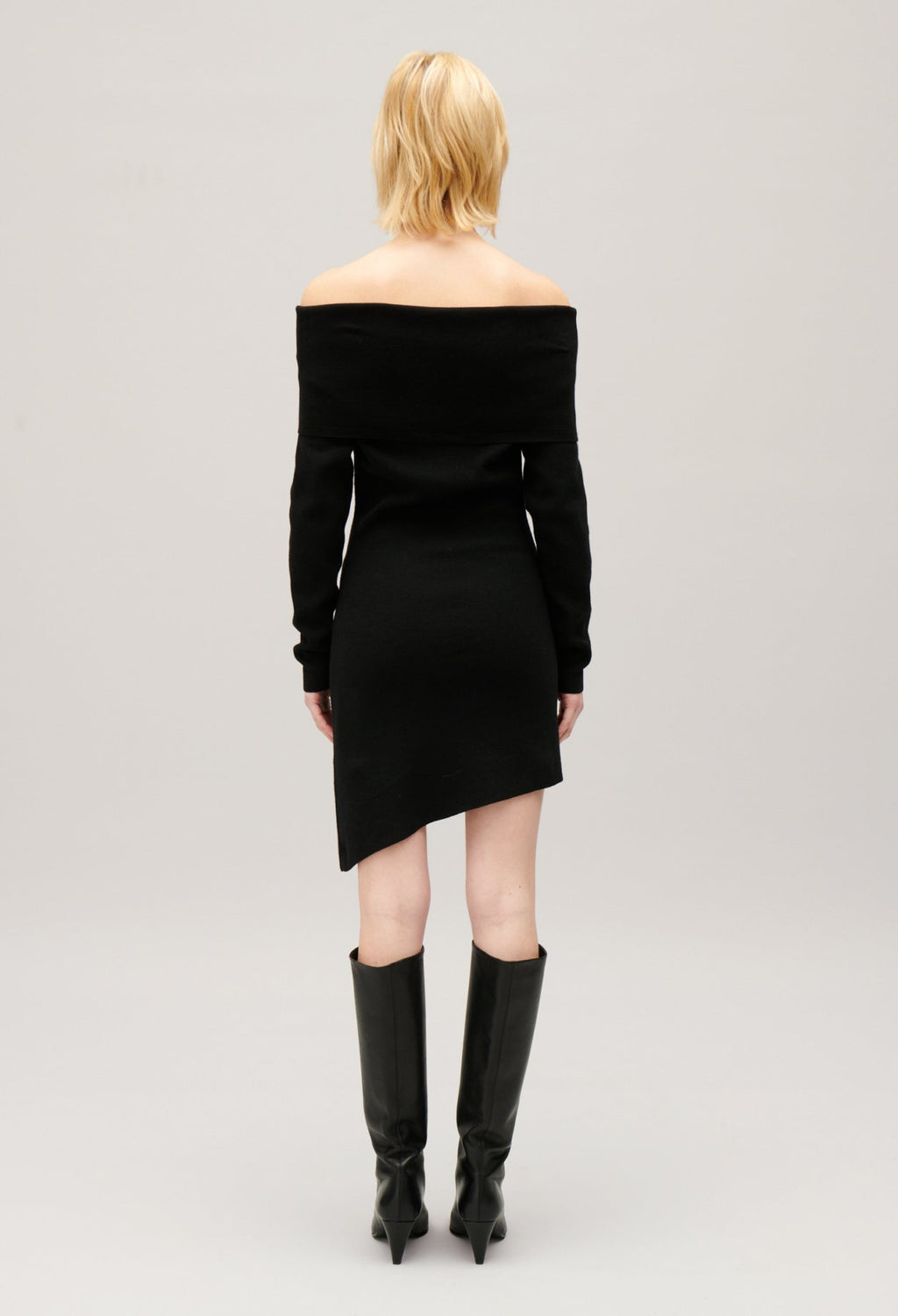 Knitted Dress - Funny - Black