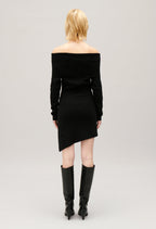 Knitted Dress - Funny - Black