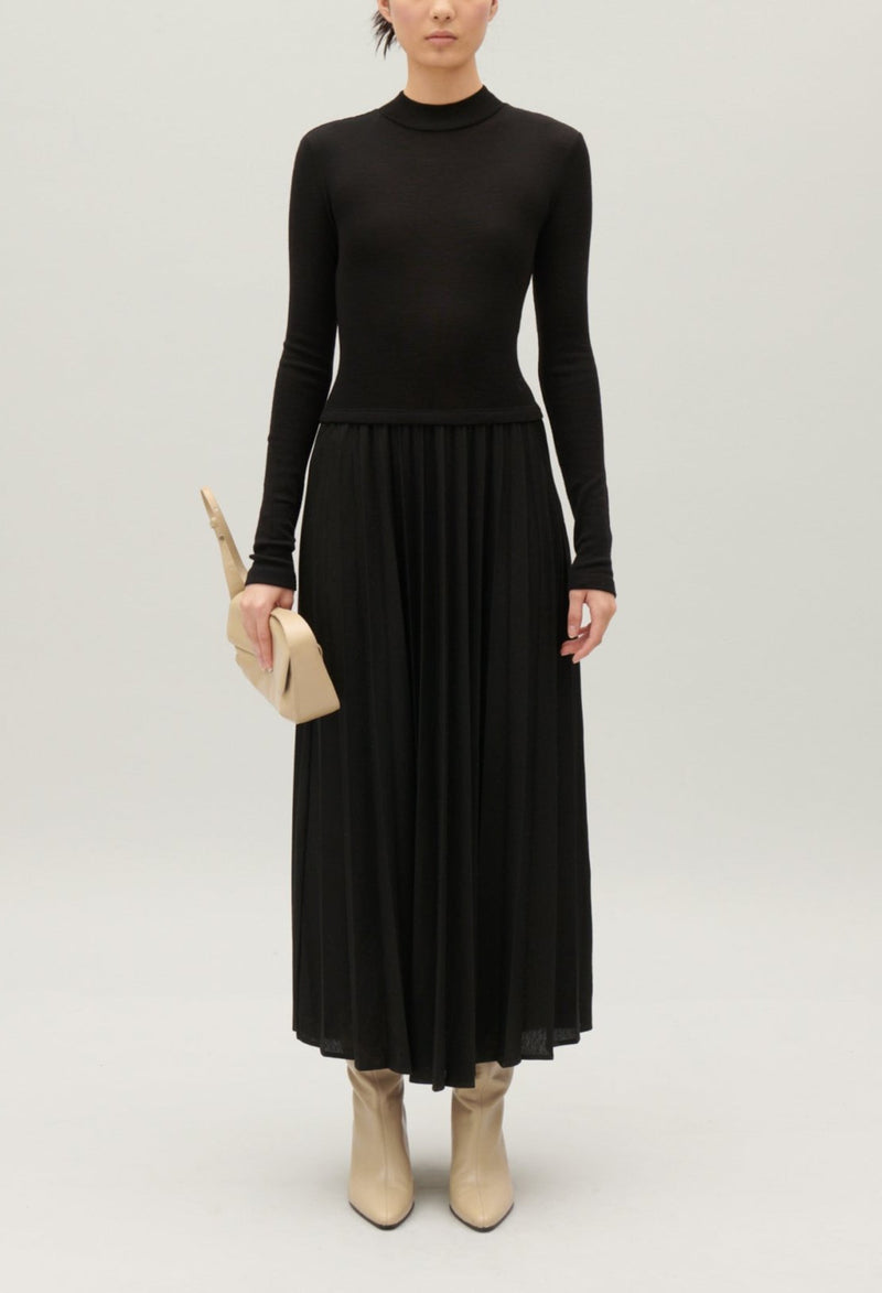Knitted Dress - Twister - Black