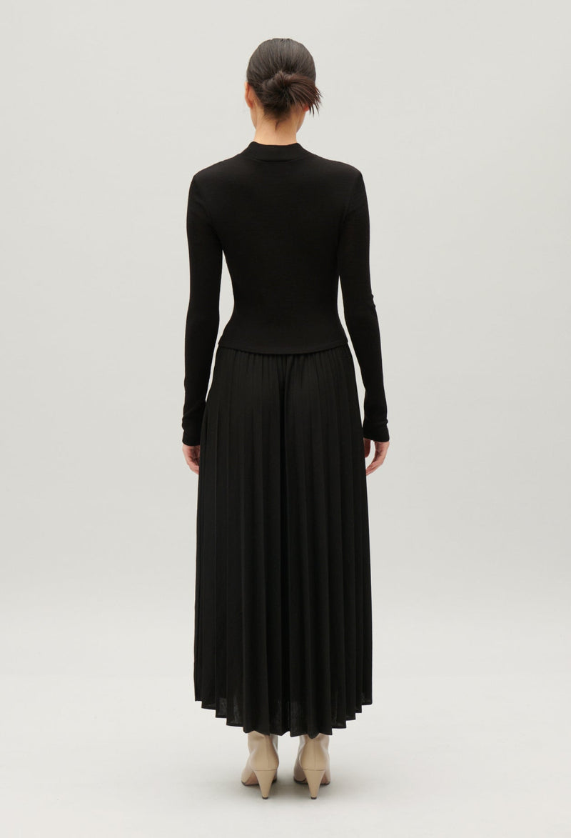 Knitted Dress - Twister - Black
