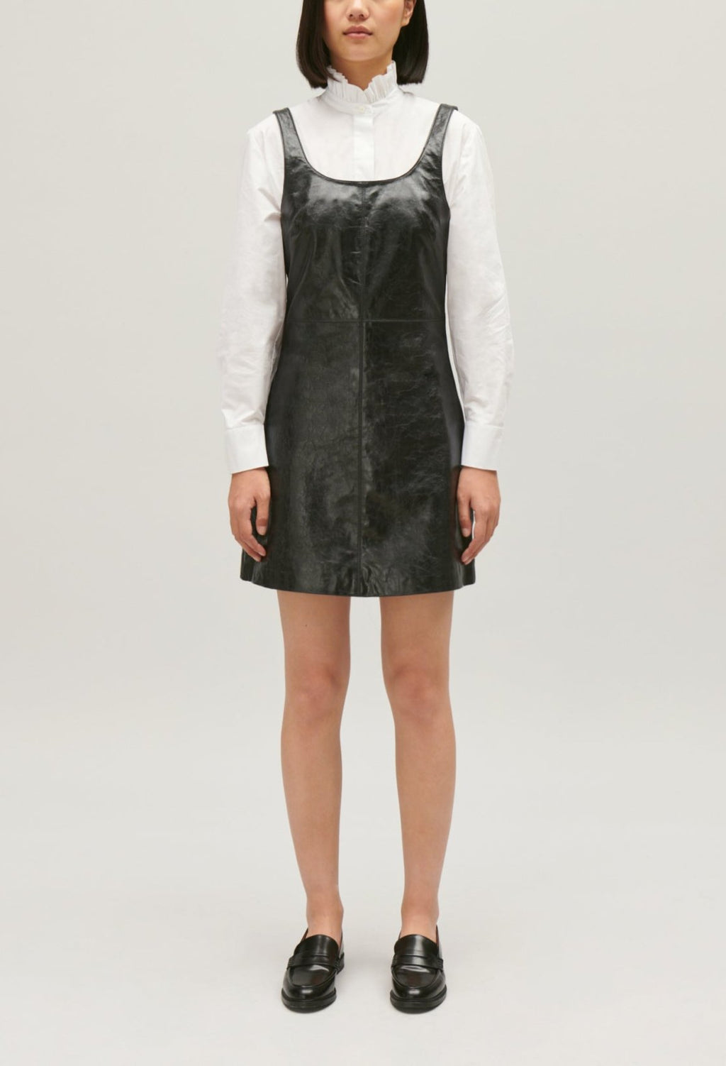 Leather Dress - Cozy - Black