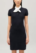Knitted Dress - Mini Dressy - Navy