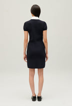 Knitted Dress - Mini Dressy - Navy