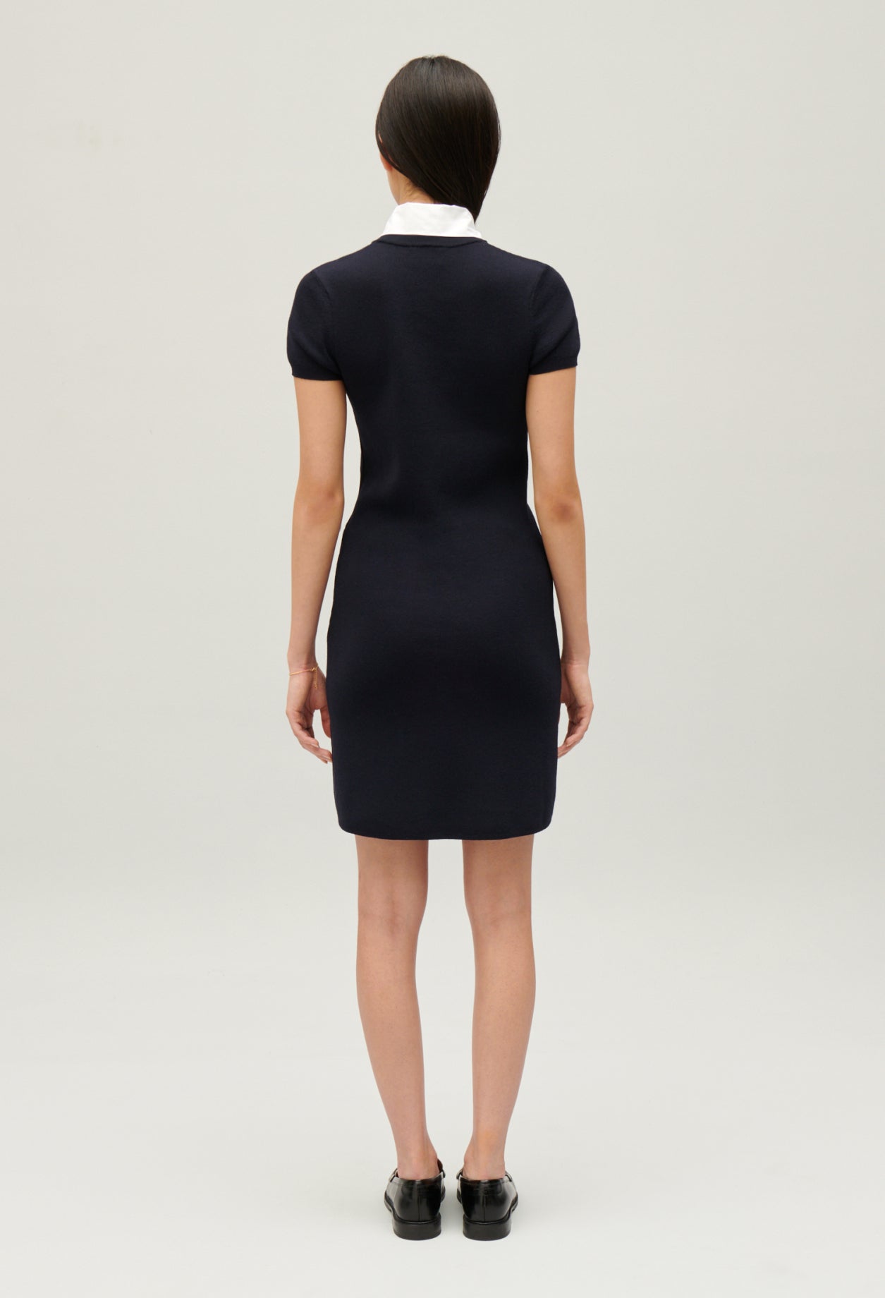 Knitted Dress - Mini Dressy - Navy