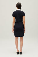 Knitted Dress - Mini Dressy - Navy