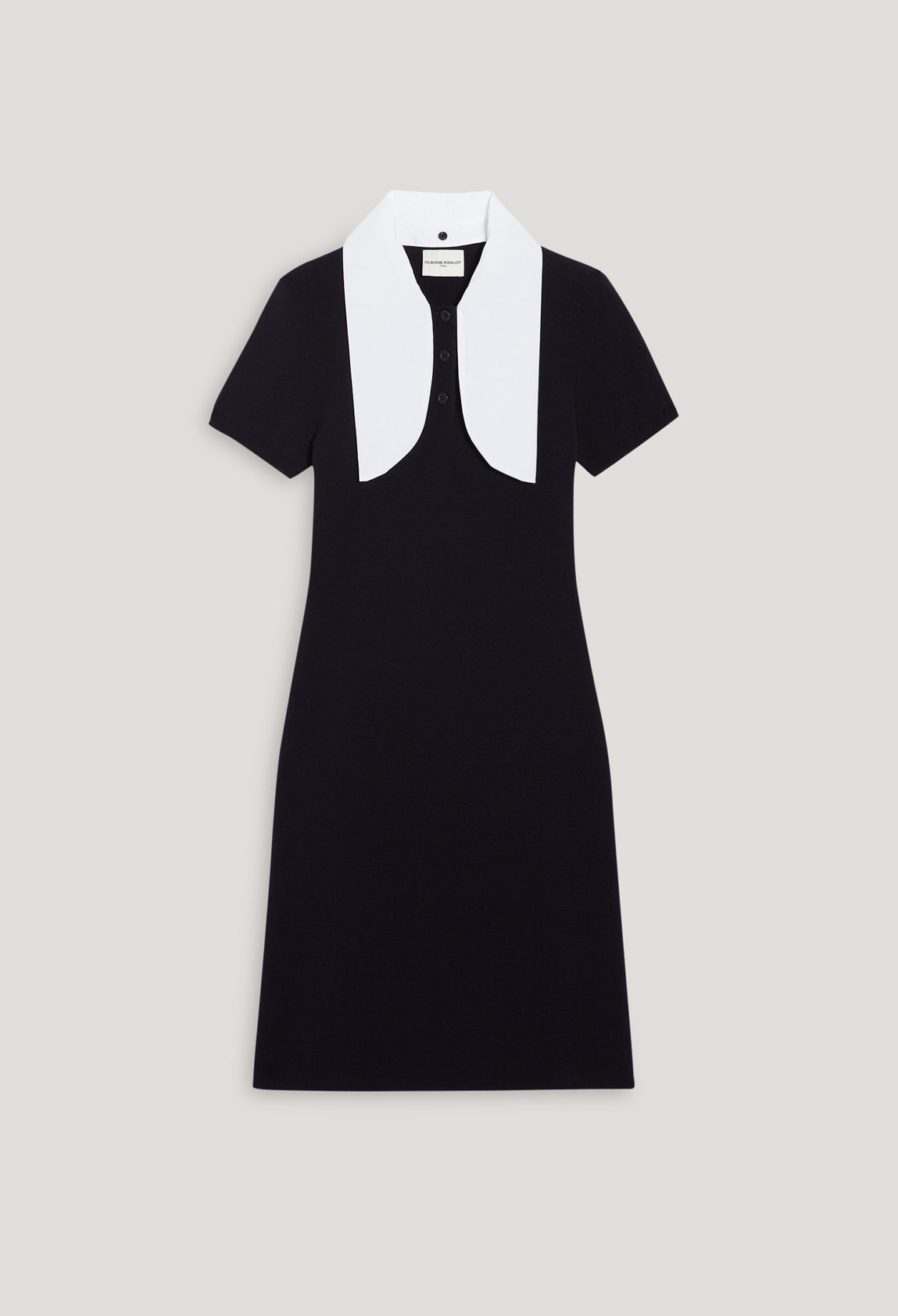 Knitted Dress - Mini Dressy - Navy