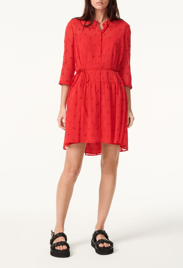 Claudie Pierlot - Vestido C&T - Regard - Rojo