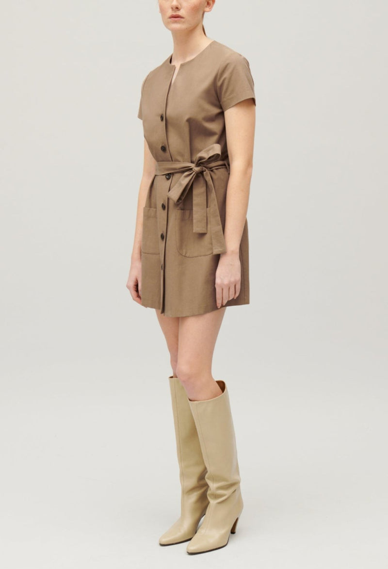 Vestido C&T - Lana Ris - Marrón