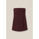 Vestido Corto Capuchino Sin Tirantes