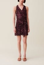 Vestido C&T - Rully Feuille - Estampado Oscuro