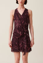 Vestido C&T - Rully Feuille - Estampado Oscuro
