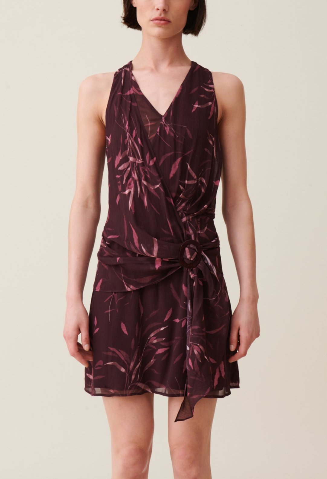 Vestido C&T - Rully Feuille - Estampado Oscuro