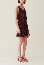 Vestido C&T - Rully Feuille - Estampado Oscuro