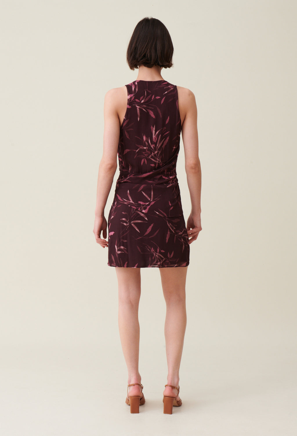 Vestido C&T - Rully Feuille - Estampado Oscuro