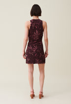 Vestido C&T - Rully Feuille - Estampado Oscuro