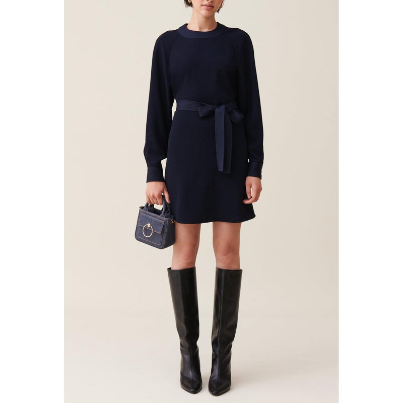 Robe Babydoll Ceinturée Marine