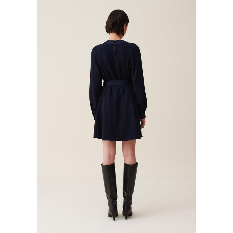 Robe Babydoll Ceinturée Marine