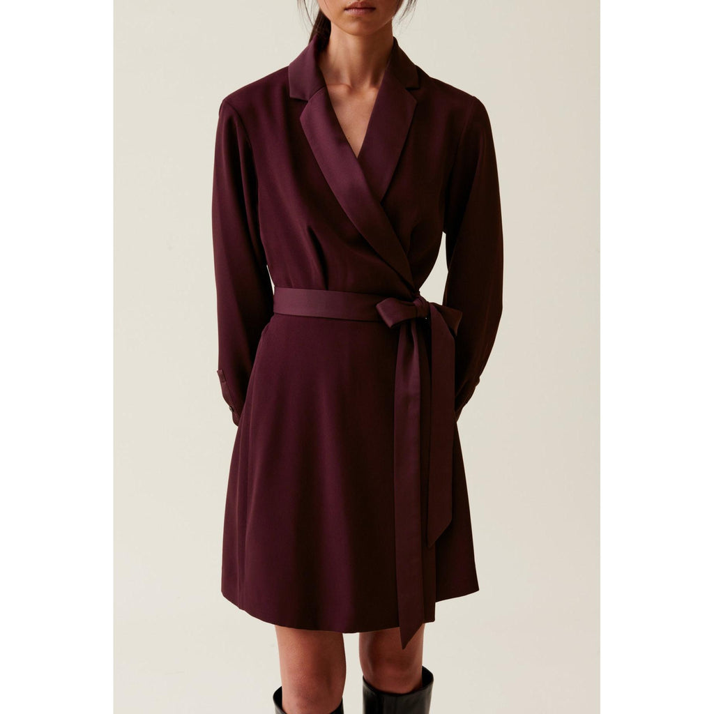 Vestido Cruzado Cuello Sastre