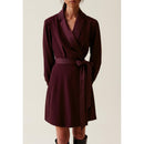 Robe Cache-Cœur Col Tailleur
