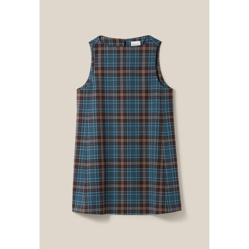 Vestido corto sin mangas a cuadros