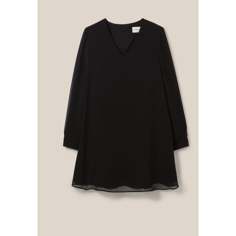 Vestido Babydoll Corto Y Fluido Negro