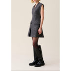 Claudie Pierlot - Gray Fitted Dress Tweed Suit