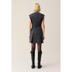 Claudie Pierlot - Gray Fitted Dress Tweed Suit