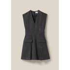 Claudie Pierlot - Gray Fitted Dress Tweed Suit