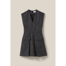 Claudie Pierlot - Robe Grise Cintrée Tailleur Tweed