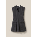 Robe Grise Cintrée Tailleur Tweed