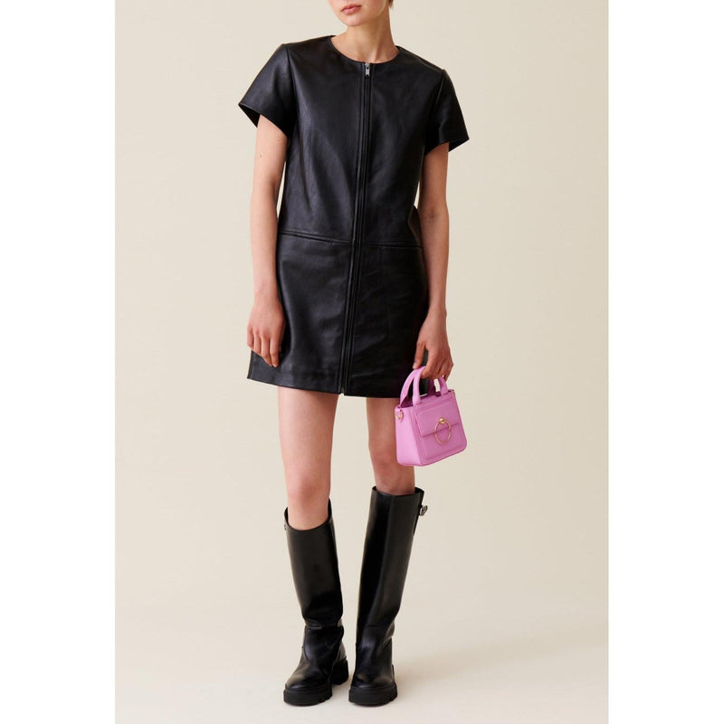 Claudie Pierlot - Robe Cuir Courte Zippée