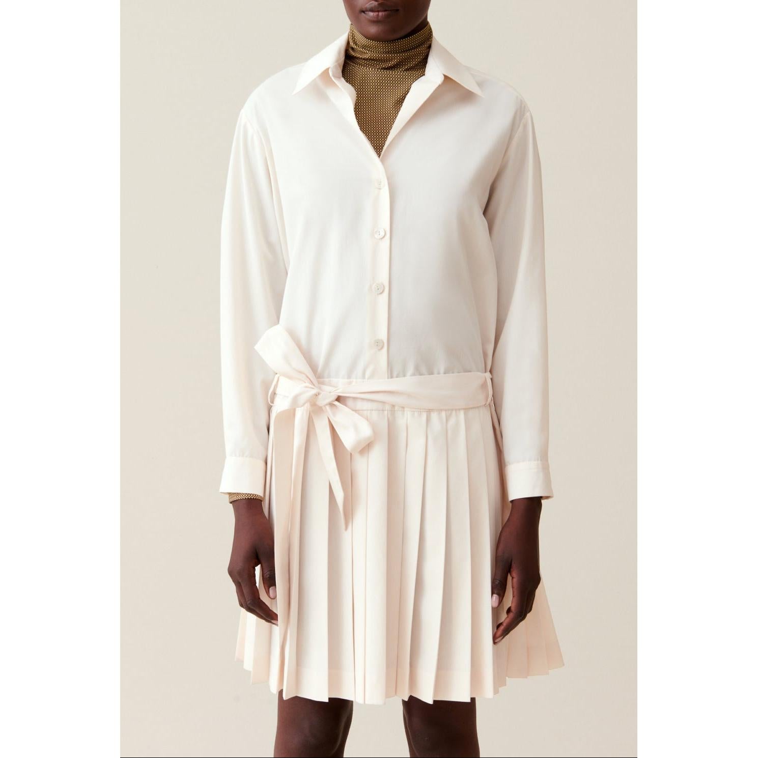 Robe Chemise Ceinturée Boutonnée