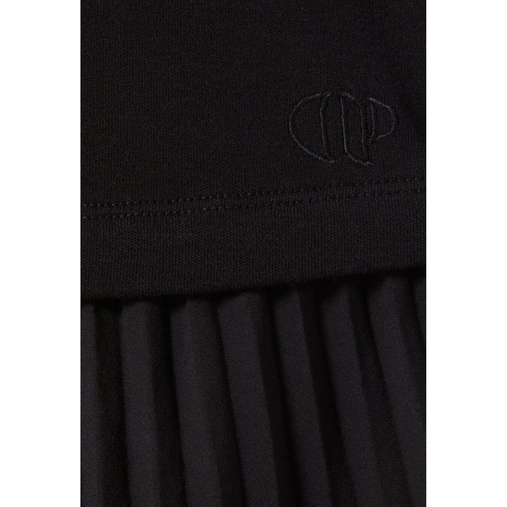 Bi-material Twist Dress