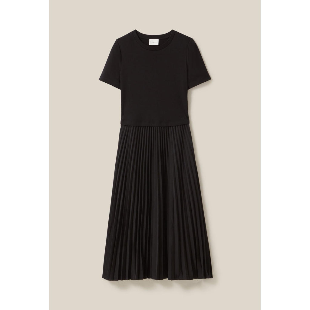 Bi-material Twist Dress