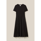 Bi-material Twist Dress