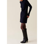Claudie Pierlot - Short Knitted Dress with Ribbed Back