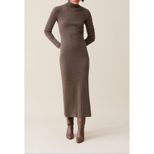 Claudie Pierlot - Vestido de punto con cuello alto