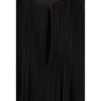 Transparent Pleated Long Dress
