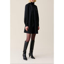 Claudie Pierlot - Vestido fluido Cuello negro