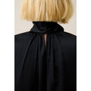 Robe Fluide Col Lavallière Noir