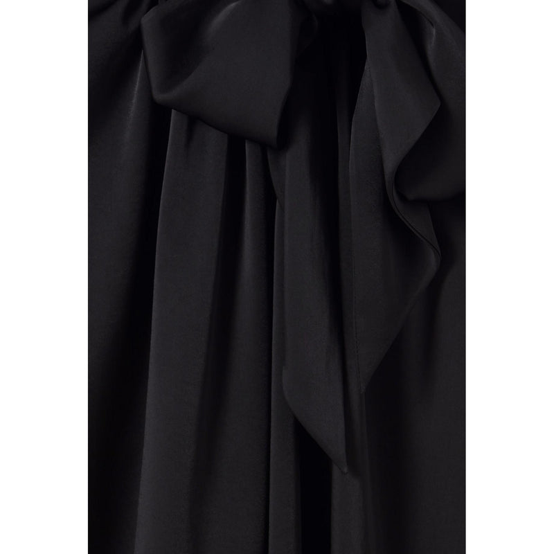 Robe Fluide Col Lavallière Noir